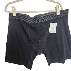 Tommy John Mens Boxer Briefs Sz 2XL Black 6" Cotton Basics Underwear Minimalist